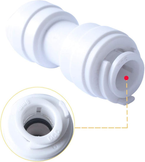 WR02X11330 Connector Unit Compatible with GE Refrigerator,5/16' x 5/16 'Water Line Tube Connector Replacement Part Pack of 2