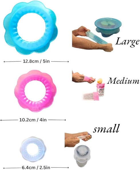 Reusable Silicone Stretch Lids - Silicone Stretch Lids for Kitchen Food Storage – Durable,Reusable 6pcs Silicone Bowl Covers for Food Storage & Mi...