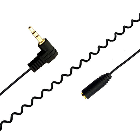 Seadream Coiled 3.5mm to 2.5mm Aux Cable 2Pack Coiled 2.5mm Right Angled Male to 3.5mm Female Headset Audio Adapter Cable Extender Stereo Jack,Str...