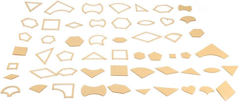 AUNMAS 54Pcs Clear Acrylic Pattern, English Paper Piecing Templates Quilting Templates Stencil Template Set Leather Craft Quilting Sewing Tool DIY...