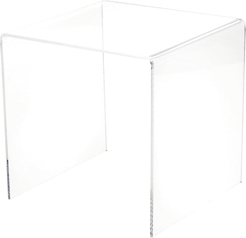 Plymor Clear Acrylic Square Display Riser, 7" H x 7" W x 7" D (1/8" thick)...
