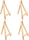 4pcs Pine Wood Mini Easel Triangle Frame Wedding Table Card Stand Display Holder for Displaying Wedding Business Card Painting Craft Drawing Photo...
