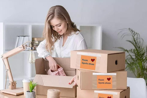 7.5" x 5.5" Shipping Label Sleeves, Label Pouches Self-Adhesive Top Loading Packing List, Clear Shipping Label Envelopes Pouches (100 Packs)...