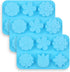 homEdge 6-Cavity Silicone Flowers Shap Mold, Set of 3PCS Non Stick Silicone Mixed Tulip, Daisy Mold for Candy Chocolate Jelly, Ice Cube – 6 Styles...