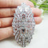 Silver Tone Woman's Vintage Buckle Crown Flower Brooch Pin Clear Rhinestone Crystal Gifts...
