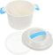 UPKOCH Microwave Vegetable Steamer Microwave Rice Cooker Plastic Microwave Cookware Steamer Round Microwave Food Container for Rice Chicken Pasta ...