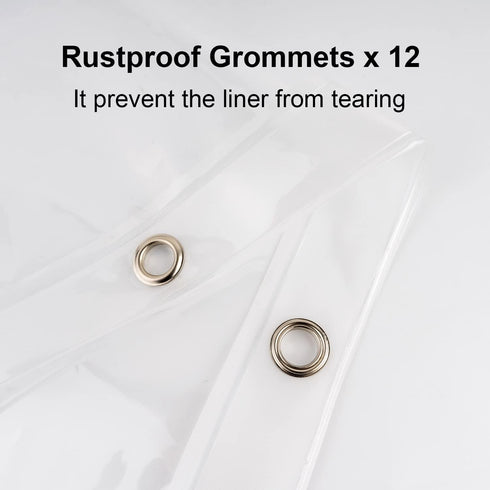 EurCross 9G Clear Extra Long Shower Curtain Liner 72 x 84 inches Long with 5 Magnets, Transparent Heavy Duty Weighted PEVA Plastic Shower Curtains...