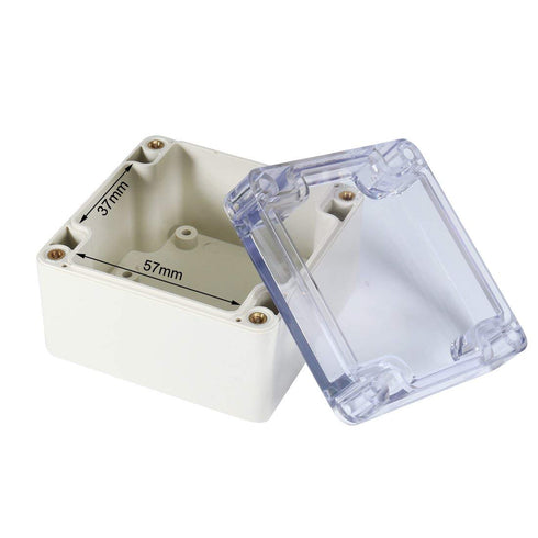 ABS Plastic Junction Box, Dustproof Waterproof IP65 Electrical Box - Universal Project Enclosure Grey, with PC Transparent/Clear Cover 3.3"x3.2"x2...