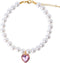 Pearl Cat Collar Dog Collar Rhinestone Necklaces for Small Dogs Collar Accessories Pet Collar (Small, Pink)...