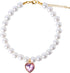 Pearl Cat Collar Dog Collar Rhinestone Necklaces for Small Dogs Collar Accessories Pet Collar (Small, Pink)...