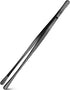 Kitchen Tweezers, Round Tip Tweezer Tongs For Cooking, Black Stainless Steel Food Tweezers, Multi-function Precision Serrated Tips Cooking Tongs K...