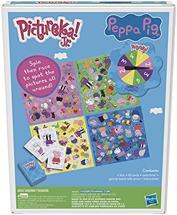 Hasbro Gaming Pictureka! Junior Peppa Pig Picture Game, Fun Board Game for Preschoolers, for 4 Year Olds and Up, No Reading Required...