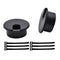 1-1/2 Inch (38mm) Black Wire Grommets and Cable Ties Kit ABS Plastic Desk Hole Cover Cord Organizer for Computer Desk Cabinet (2pcs Desk Grommets ...