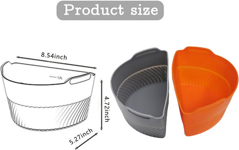2 Pack Reusable Slow Cooker Liners,BPA Free Silicone Slow Cooker Liner, Dishwasher Safe Divider Insert,Compatible for Most 6 Quart Slow Cooker (Gr...