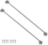 MroMax 2Pcs Cabin Hook and Eye Latch 16" Window Privacy Swivel Hooks Stainless Steel 400mm Gate Door Latches for Home Cabinet Window Kitchen Slidi...