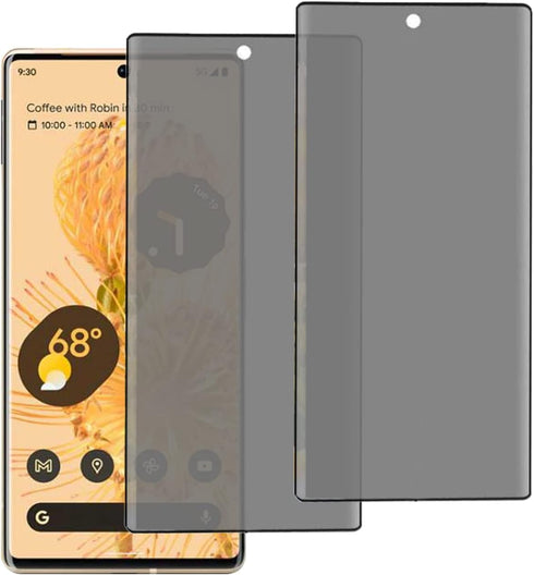2 Pack Privacy Tempered Glass Designed for Google Pixel 6 Pro, Anti-peep Anti-Scratch Anti-spy Screen Protector Film 9H Hardness Bubble Free for G...