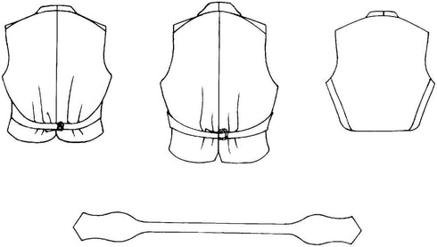 Folkwear Vintage Vests #222 Victorian 1800's Dress Vest Waistcoat Men's Ladies Reproduction Sewing Pattern (Pattern Only) folkwear222...
