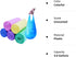 100 Count 4 Gallon Trash Bags, Small Colorful Garbage Bags with Handle for Home Office Bathroom Trash Can...