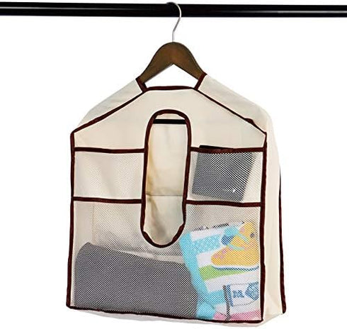 Hanger Diversion Safe, Hanging Closet Safe with Dual-Sided Pocket, Fits Under Hanging Clothes to Hide Guns Money Stash Jewelry Documents Valuables...