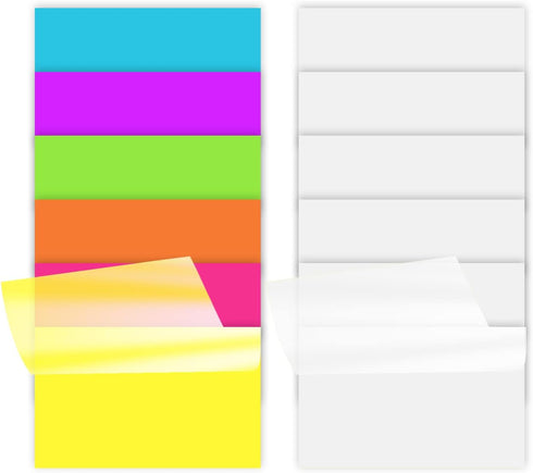 iKyce 600 Sheets Transparent Sticky Notes? 3 x 2 inch (horizontal version) Clear Self-Sticky Annotation, Waterproof Translucent Color Memo Pad, Se...
