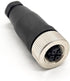 M12 Field Wireable Connector 4 Pin Straight Cable Mount Aviation Plug Waterproof IP67 Industrial Circular Sensor Connector (Female, D Code)...