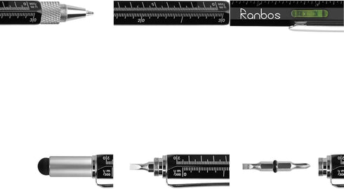 6-in-1 multi-function pen, ballpoint pen with measuring and balance ruler, screwdriver and touchscreen devices, is a great gift for friends and fa...
