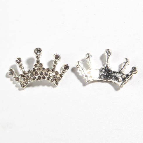 50PCS 32mm Crown Silver Glass Crystal Flatback Rhinestone Buttons with Star Shape for Headbands Hair Accessories Flower Center Bouquet Wedding Inv...