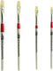 ZEM Brush Chungking Deluxe White Hog Bristle Interlocked Flat Artist Brush Set Sizes 2,4,6,8...