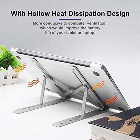 Laptop Stand, Laptop Riser, Computer Stand for Laptop, Aluminum Foldable Laptop Stand for Desk, Compatible with Dell, HP, MacBook, Lenovo and More...