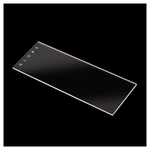 Globe Scientific 1301-144, Microscope Slide, Soda Lime Glass, 90° Ground Edge, Plain, 25 mm W x 75 mm L x 1.1mm H, Pack of 144...