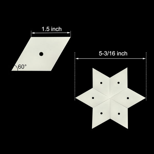 300pcs 1.5 Inch Diamond 60 Degrees Paper Piecing Paper for quilting DIY sewing crafts,6 Point Diamond Paper Piecing Templates...