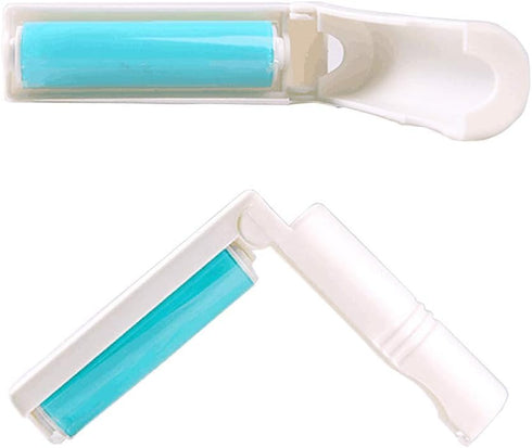 3Pcs Reusable Lint Roller Folding Washable Travel Sticky Dust Picker Cleaner Remover Brush with Cover for Clothes Car Seats Pet Hair Debris(Blue)...