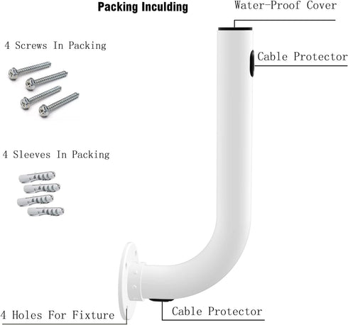 Sinsica Pole Mount, Antennas Mount,Electronics Pole for Outside Home Antenna Installation.11.8Inch Length...