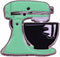 Cake Mixer Enamel Pin, Kitchen Appliance Enamel Pin, Cute Mint Green Pin for Bakers, Chefs, and Cooking Enthusiasts, 1.25 Inches Tall and 1 Inch W...