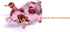 Handmade Mini 2" Blown Glass Pig Figurine, Pink with 22K Gold Accents, Gift Ideas, Fantasy Cool Stuff Decor No.2...
