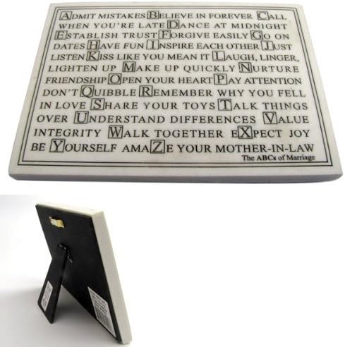 TGLLC Abc's of Marriage Alphabet Marble Wall Plaque...