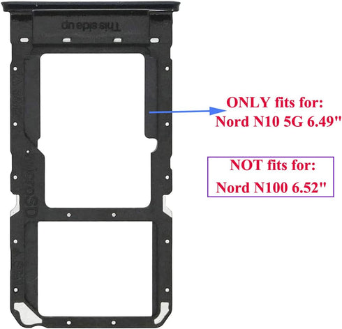 for OnePlus Nord N10 5G Dual Sim Card Tray Slot Holder Replacement for OnePlus Nord N10 5G BE2029 BE2025 BE2026 BE2028,with Eject Pin (N10 5G-Dual...