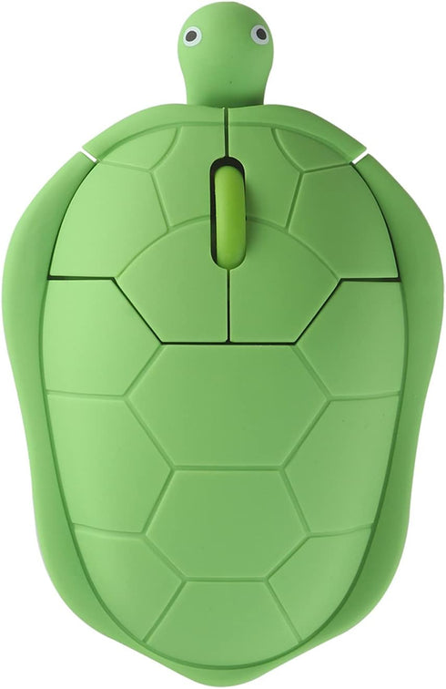 YOCUNKER Wireless Mouse 2.4Ghz Turtle Shape Cute Animal Design M Size Silent Click USB Optical Mouse Lightweight Cute Character Mouse for Kids Com...