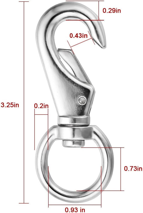 Swivel Snap Hook Heavy Duty Dog Leash Clips Dog Leash Clasp Leash Hooks Swivel Clip 4 Pcs...