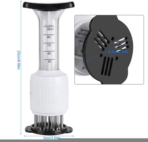 Stainless steel Marinade Meat Injector, Marinade Tenderizer Injector Needle Flavor Syringe Cooking Meat Poultry Turkey Chicken BBQ...