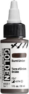 GOLDEN High Flow Acrylics, Burnt Umber, 1 fl. oz. / 30 ml Bottle...