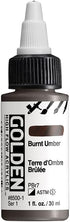 GOLDEN High Flow Acrylics, Burnt Umber, 1 fl. oz. / 30 ml Bottle...