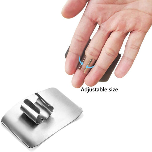 8 Pieces Finger Guards for Cutting, Stainless Steel Knife Cutting Finger Protectors Adjustable Safe Slice Hand Guard Protect Fingers for Food Chop...