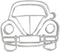 BEETLE BUG CAR FRONT VIEW HIPPIES LOVEBUG VEHICLE LOVE TRAVEL COOKIE CUTTER MADE IN USA...