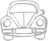 BEETLE BUG CAR FRONT VIEW HIPPIES LOVEBUG VEHICLE LOVE TRAVEL COOKIE CUTTER MADE IN USA...