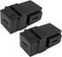 Qaoquda USB C Keystone Jack Inserts, (2 Pack) 90 Degree USB 3.1 Type-C Female to Female Keystone Insert Snap-in Connector Adapters for Wall Plate ...