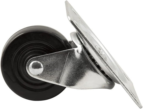 Titan 2 1/2" Heavy-Duty Solid Rubber Swivel Plate Caster Wheel, 175-lb. Capacity, Black...