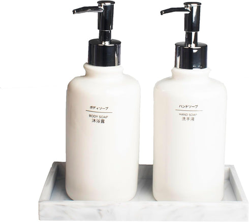 DNC Bathroom Tray for Counter, 2PC 7.9" Silicone Vanity Tray for Countertop, Kitchen Sink Soap Tray for Dish Holder Dispenser Toilet Tank Desk Org...