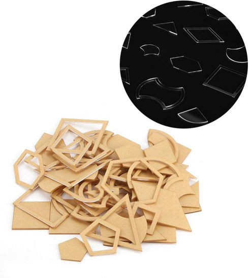 Quilting Template Set, 54 Pcs Clear Acrylic Pattern Stencil Template Set Leather Craft Quilting Sewing Tool DIY...