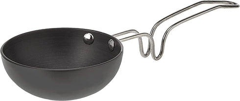 Aluminium Mini Tadka Pan/Frying Pan with Handle, 2.5 mm Thickness, Black...
